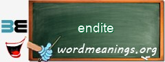 WordMeaning blackboard for endite